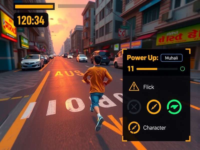 Mumbai Marathon strategy guide showing power-up locations